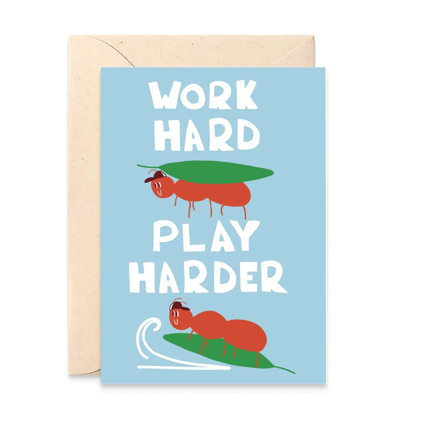 Grußkarte Work Hard Play Harder