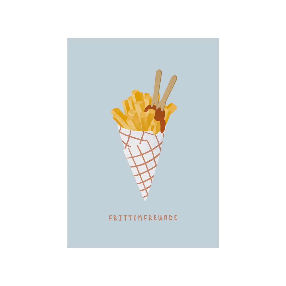 Postkarte Frittenfreunde