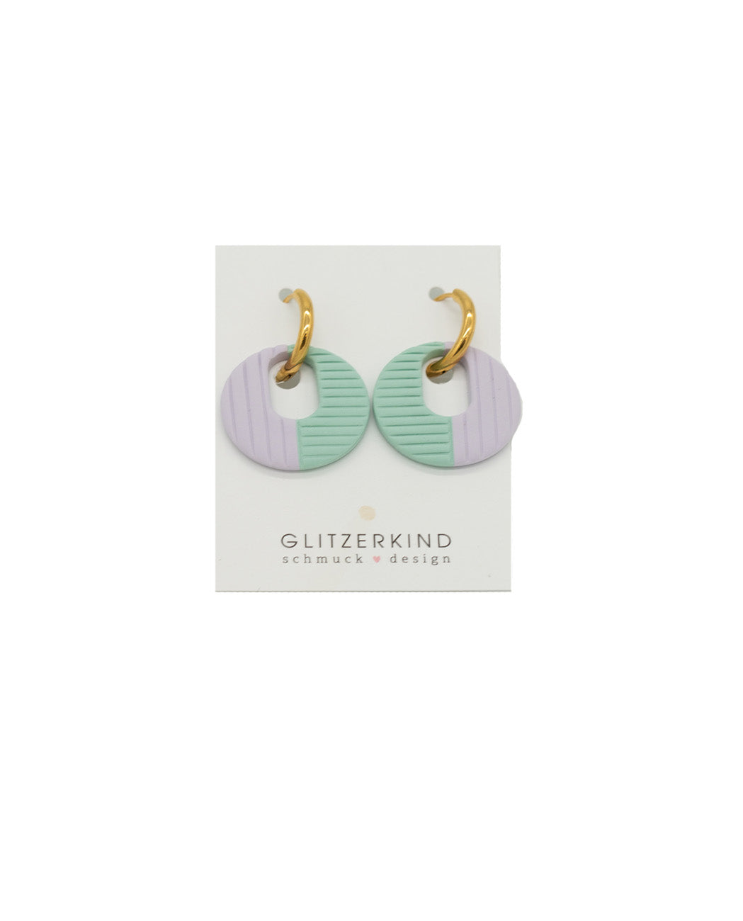 Ohrhänger HEIDI mint-lila gold