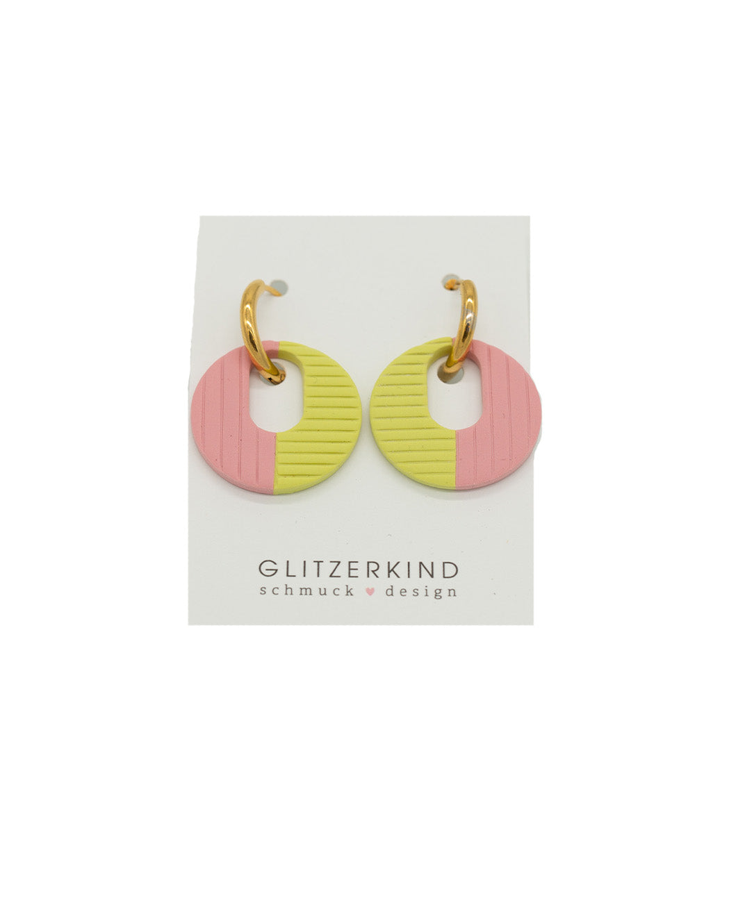Ohrhänger HEIDI rosa-grün gold