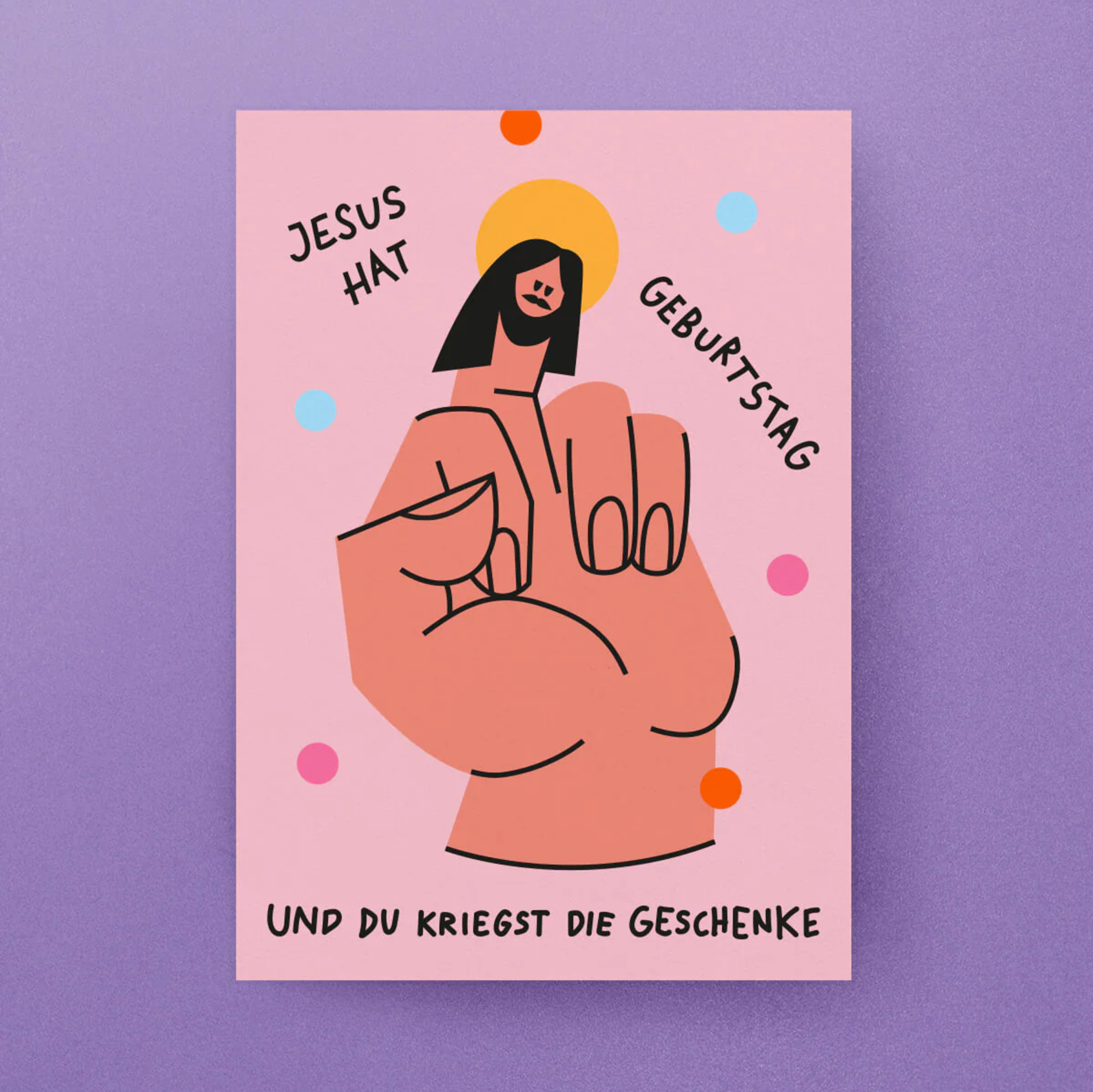 Postkarte JESUS HAT GEBURTSTAG