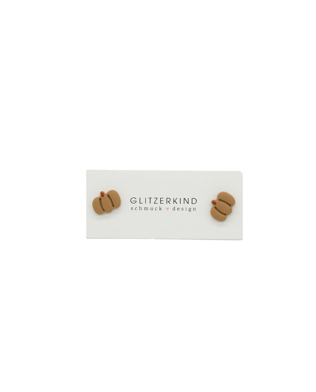 Ohrstecker Kürbis beige