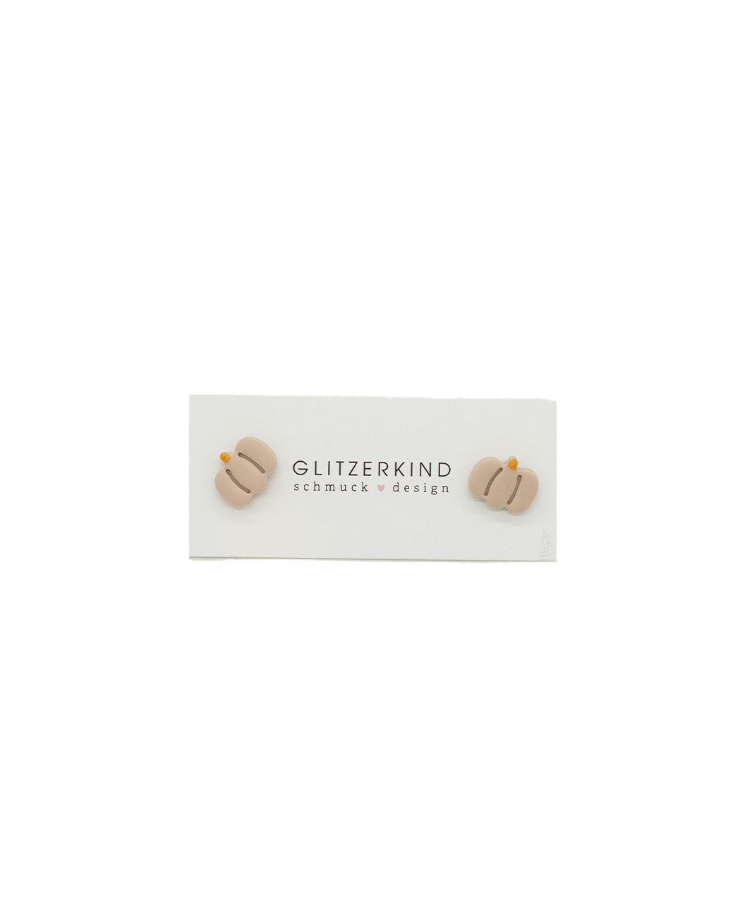 Ohrstecker Kürbis creme