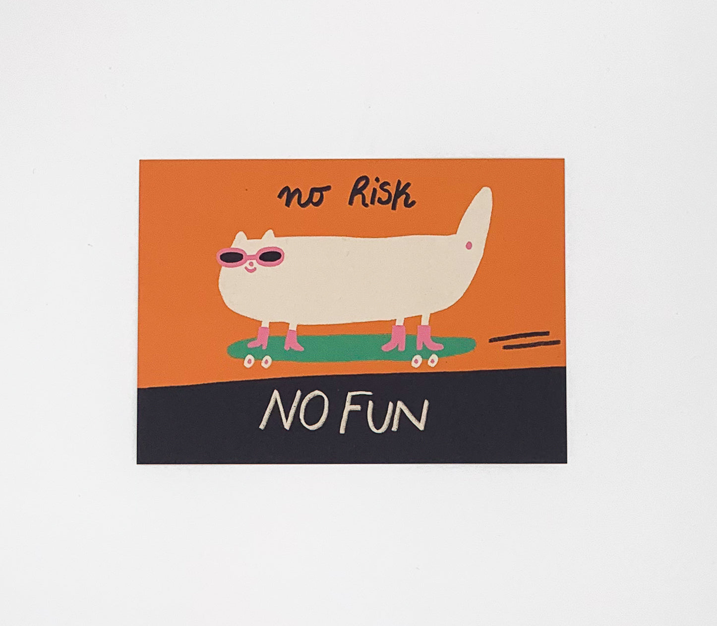Postkarte No Risk No Fun