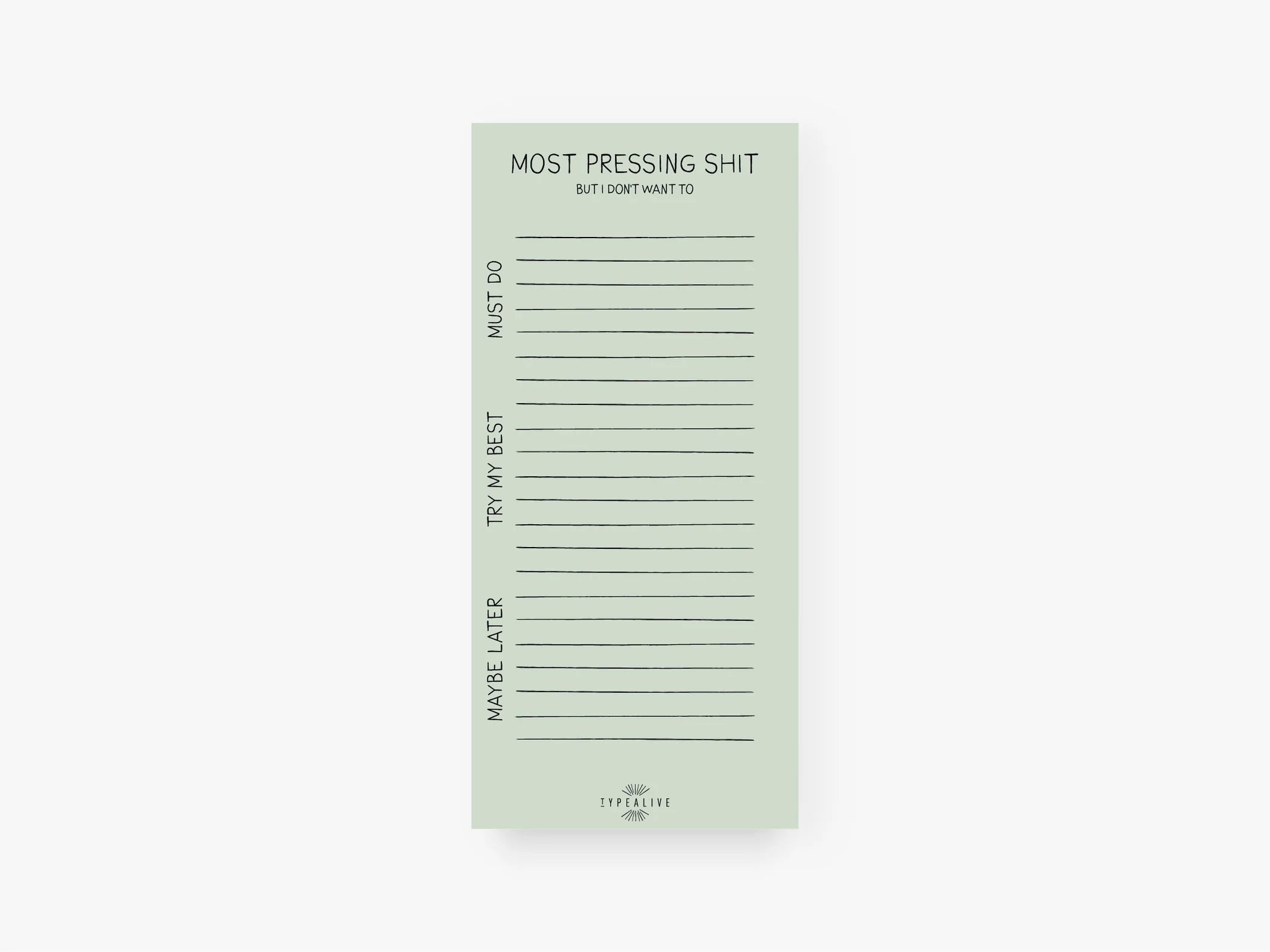 Notizblock - Pressing Shit