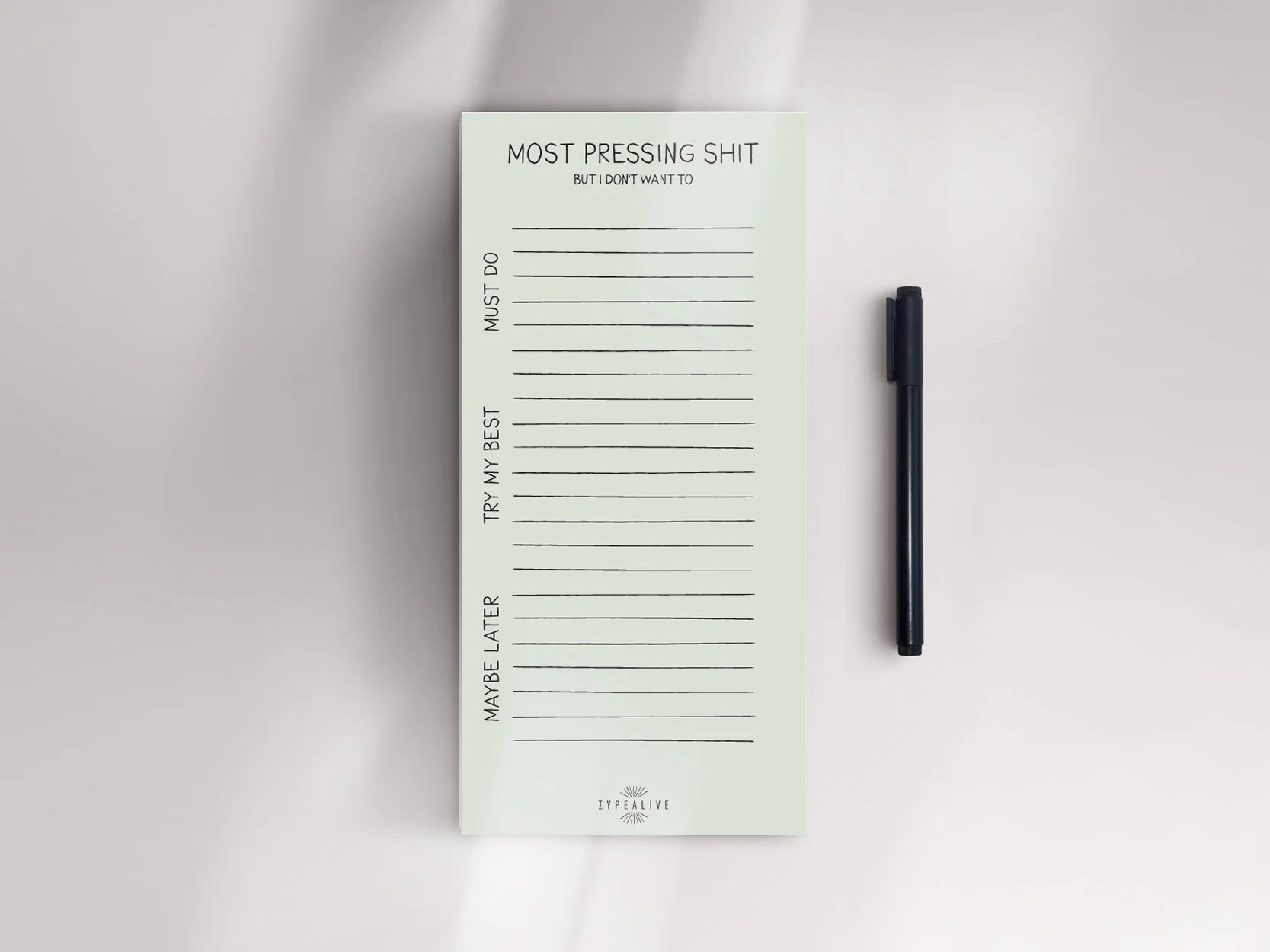 Notizblock - Pressing Shit
