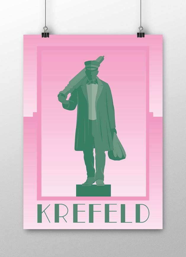 Ponzelar Poster pink 70x50