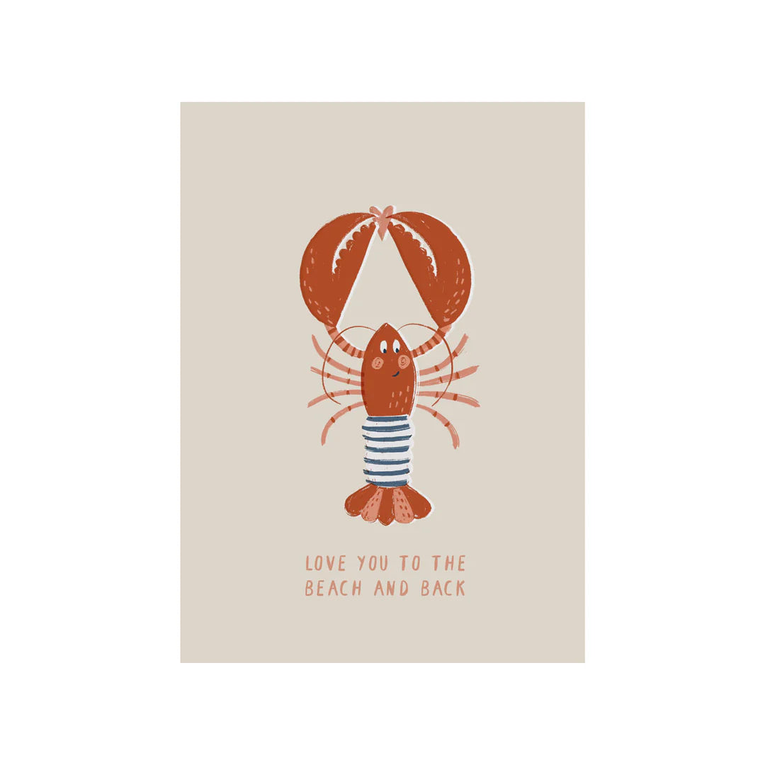 Postkarte Love you to the beach and back