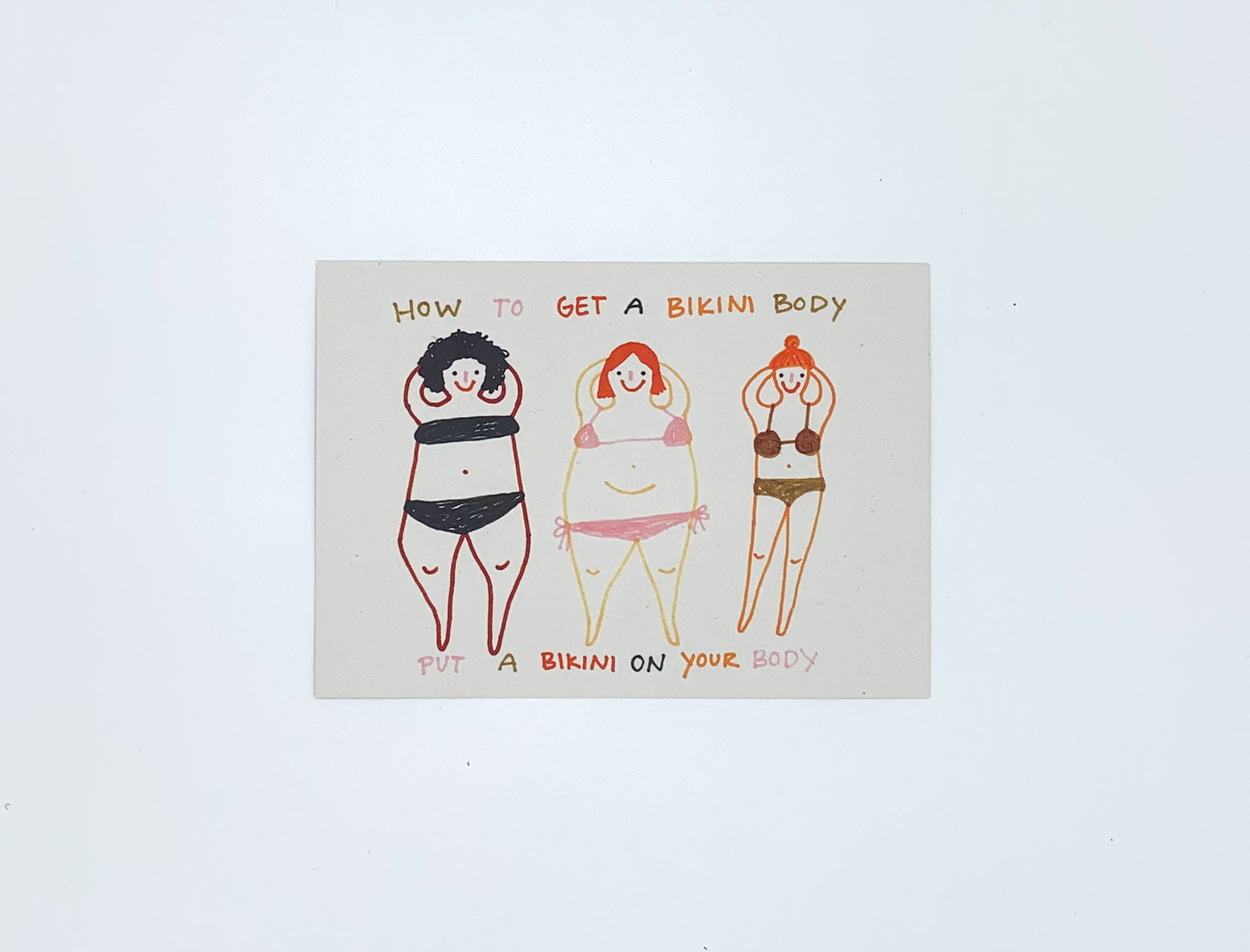Postkarte Bikini Body