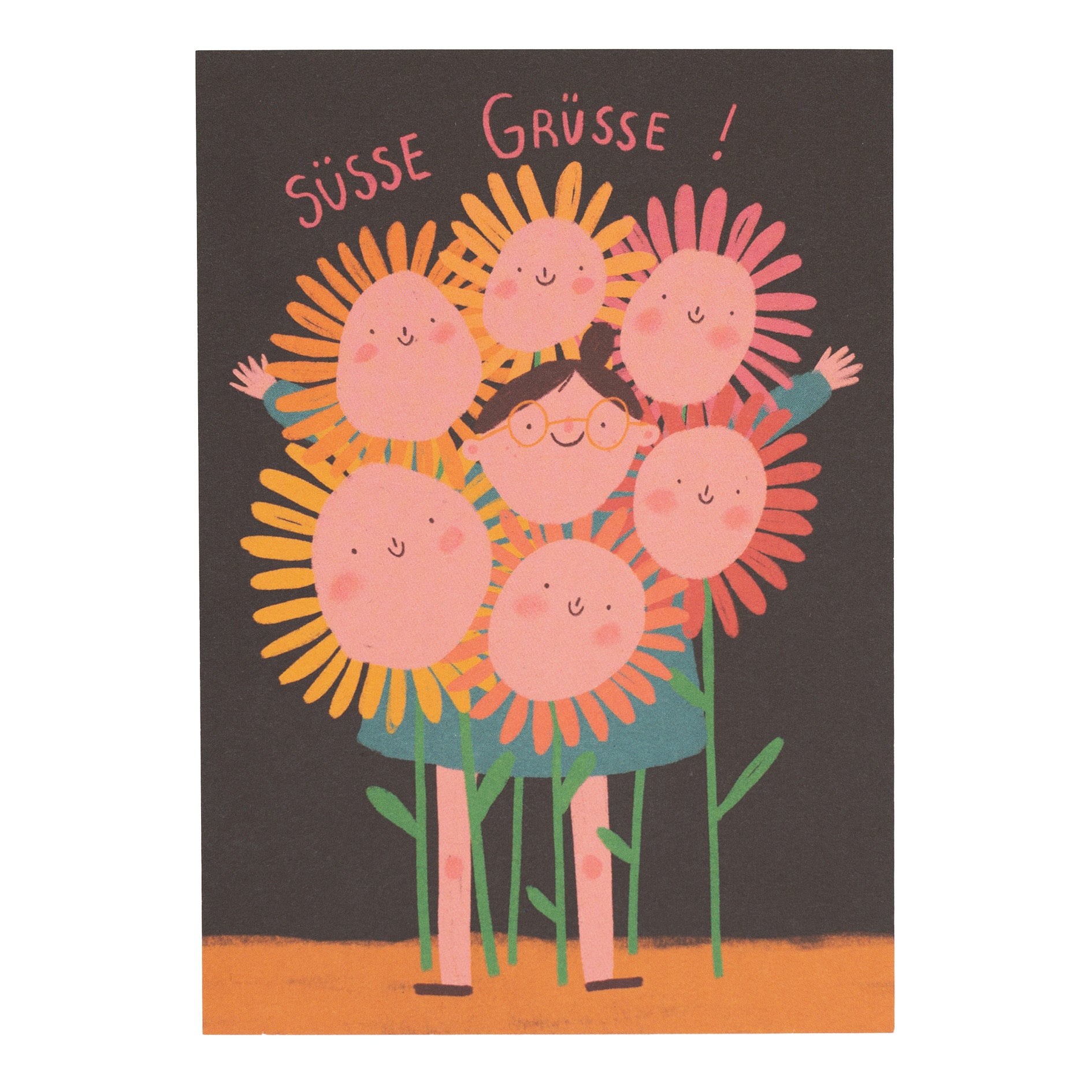 Postkarte Süsse Grüsse!