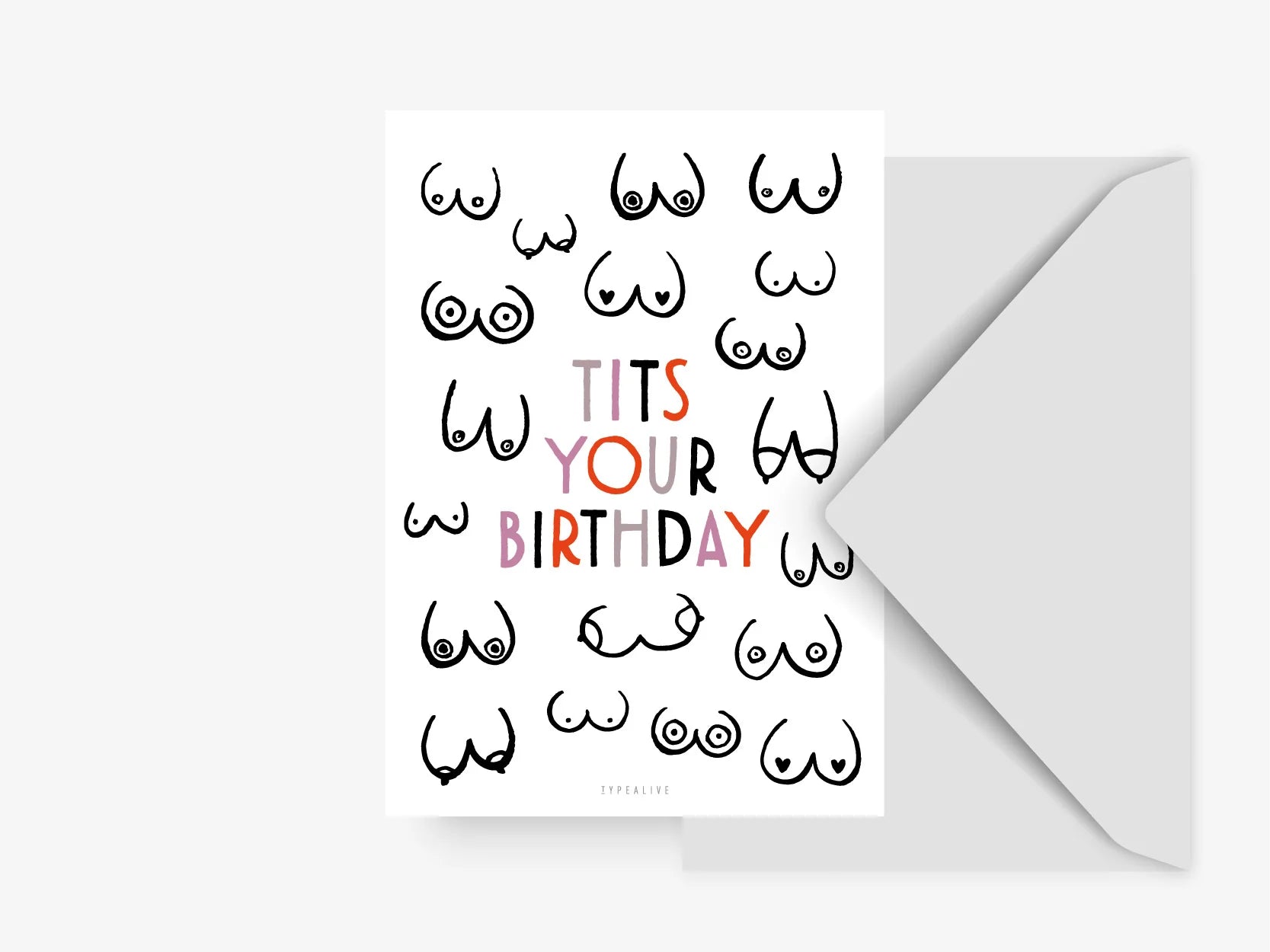 Postkarte Tits Your Birthday