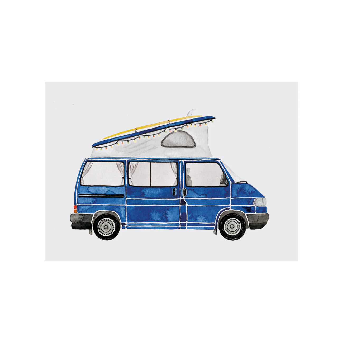Postkarte VW T4 Blau