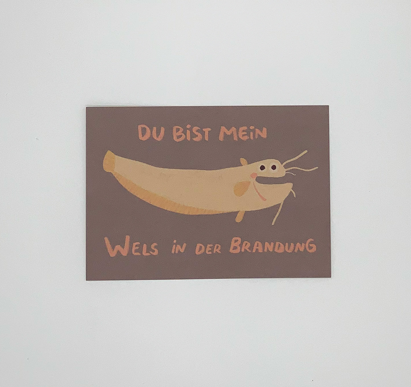 Postkarte Du bist mein Wels in der Brandung