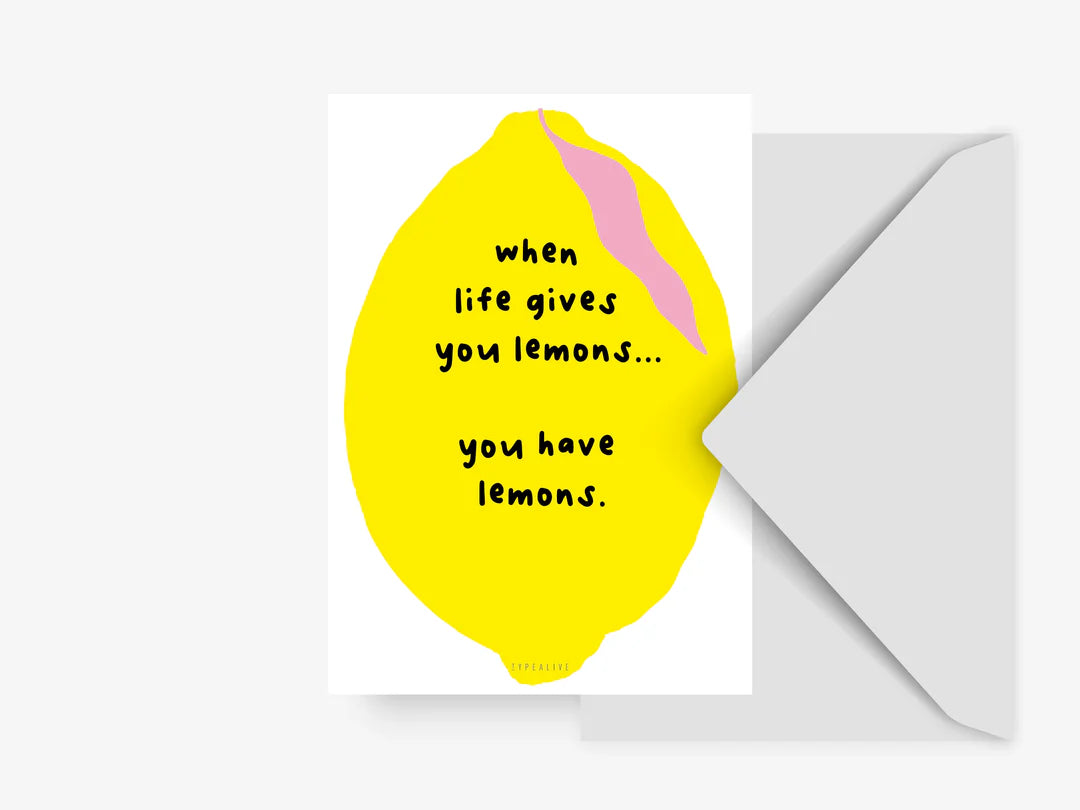 Postkarte You Have Lemons