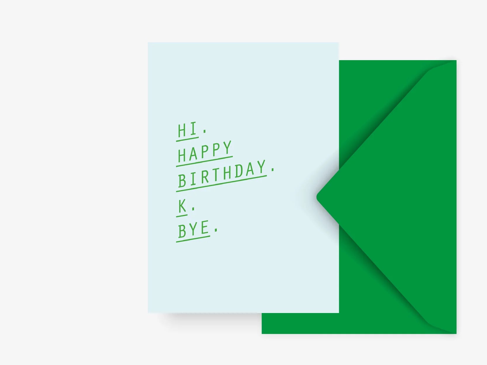 Grußkarte Birthday K Bye