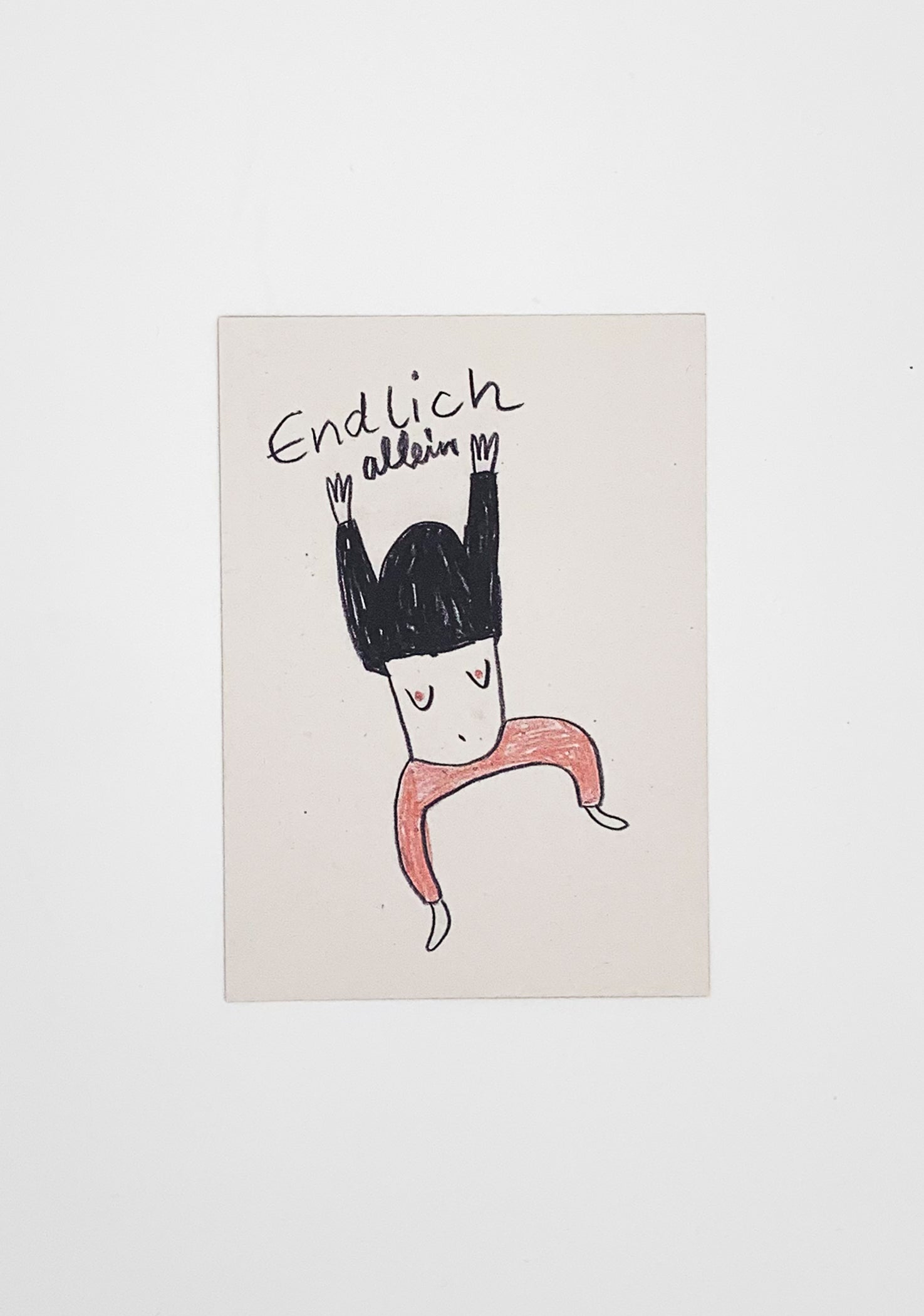 Postkarte Endlich allein