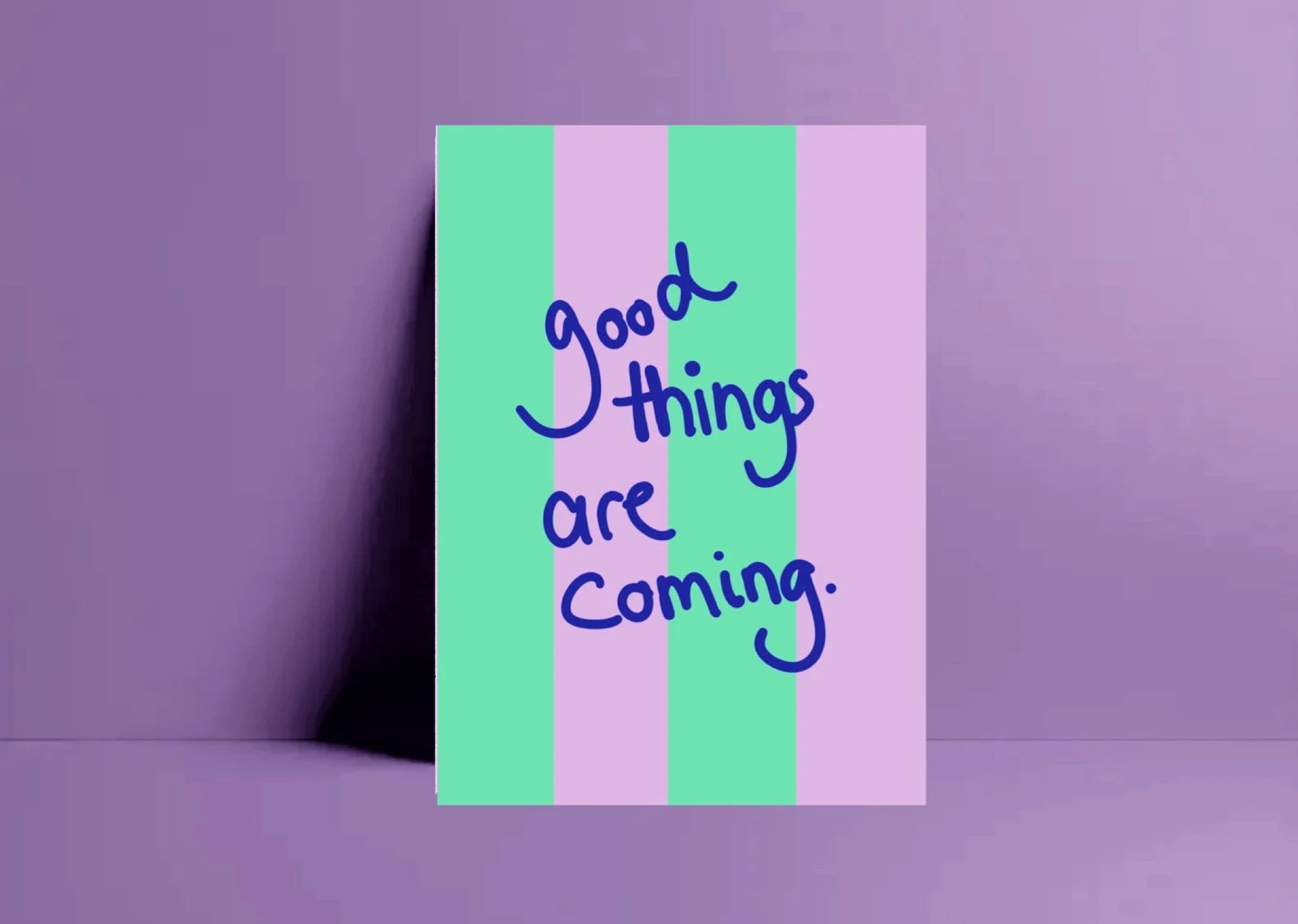 Postkarte good things are coming