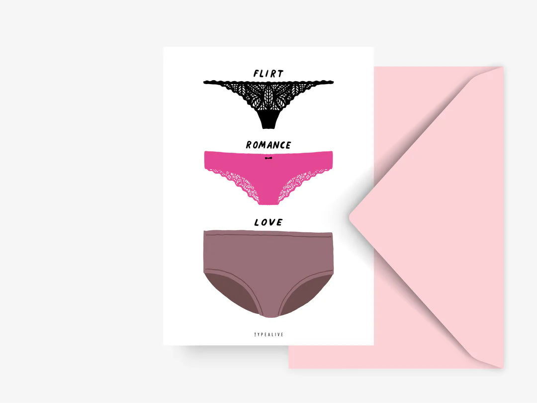 Postkarte Flirt Romance Love