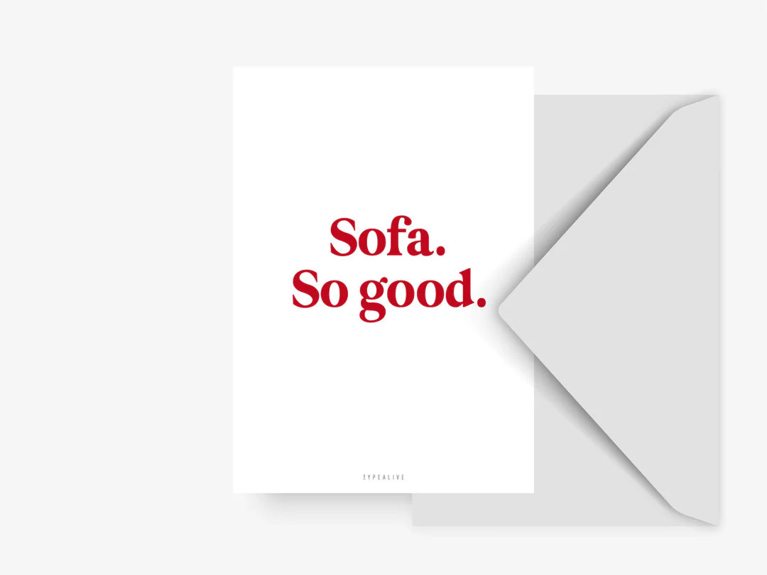 Postkarte Sofa So Good