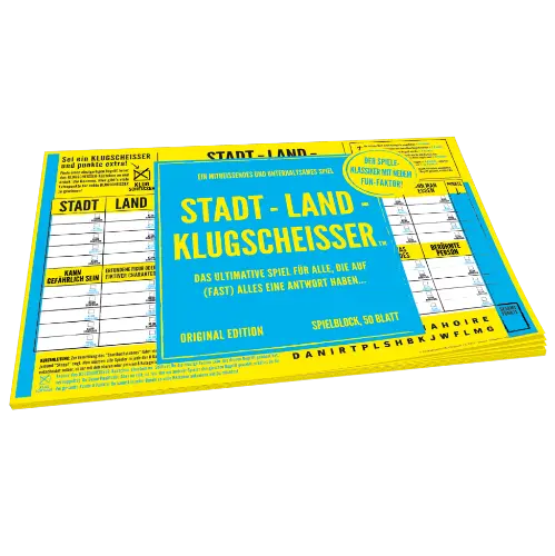 Spielblock Stadt, Land, Klugscheisser