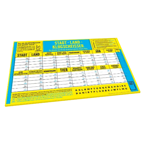 Spielblock Stadt, Land, Klugscheisser