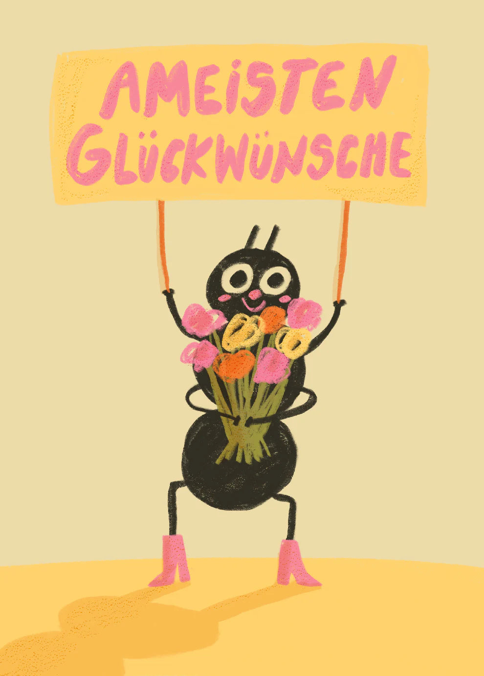Postkarte Ameisten Glückwünsche