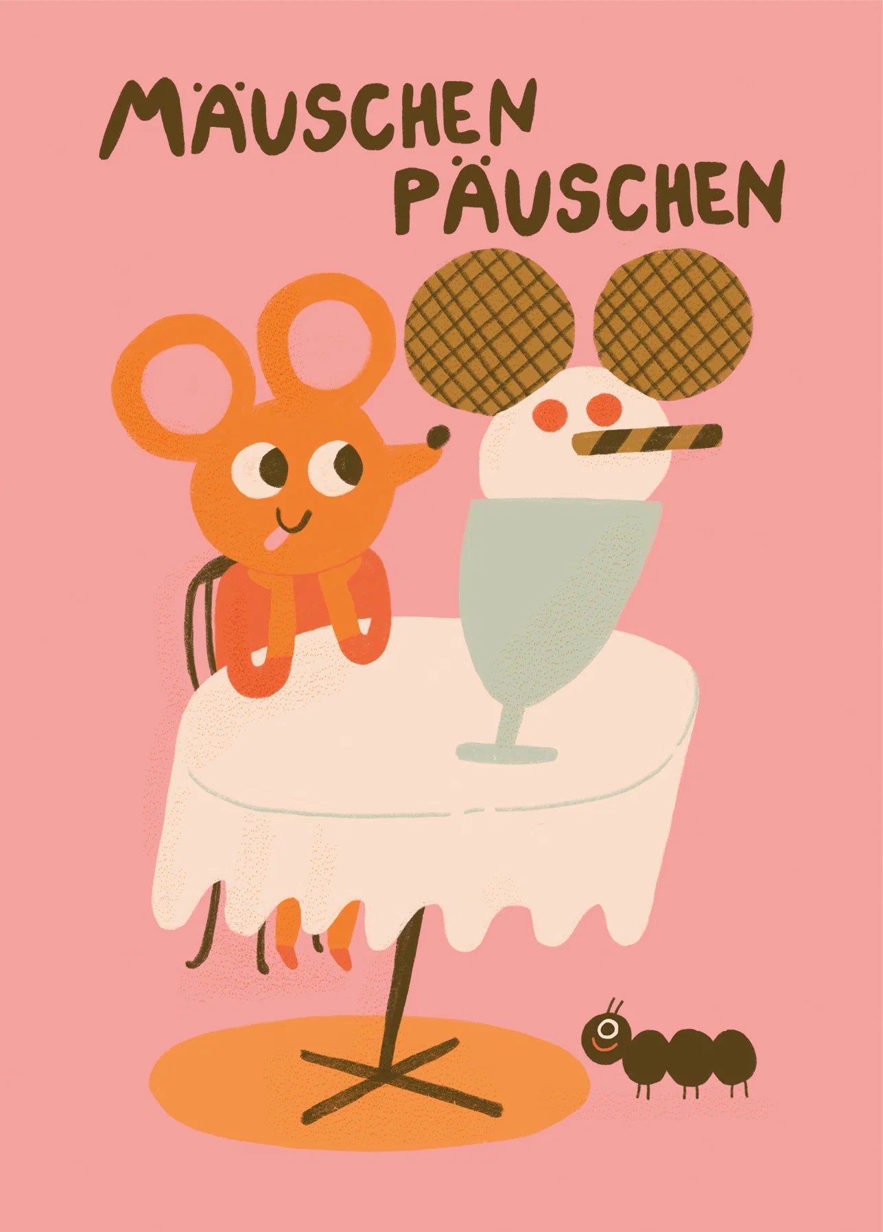 Postkarte Mäuschen Päuschen
