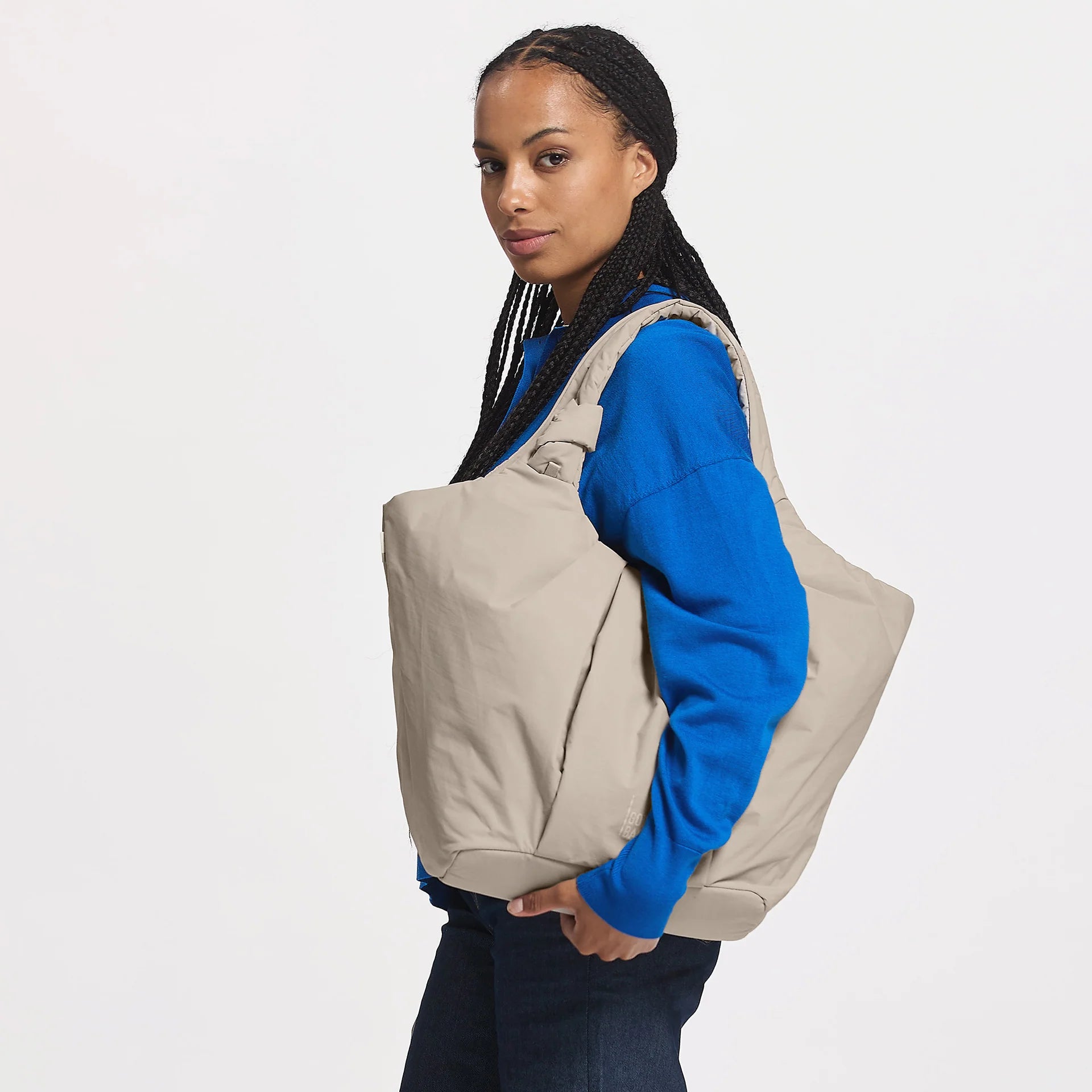 Pleat Tote Bag - scallop monochrome