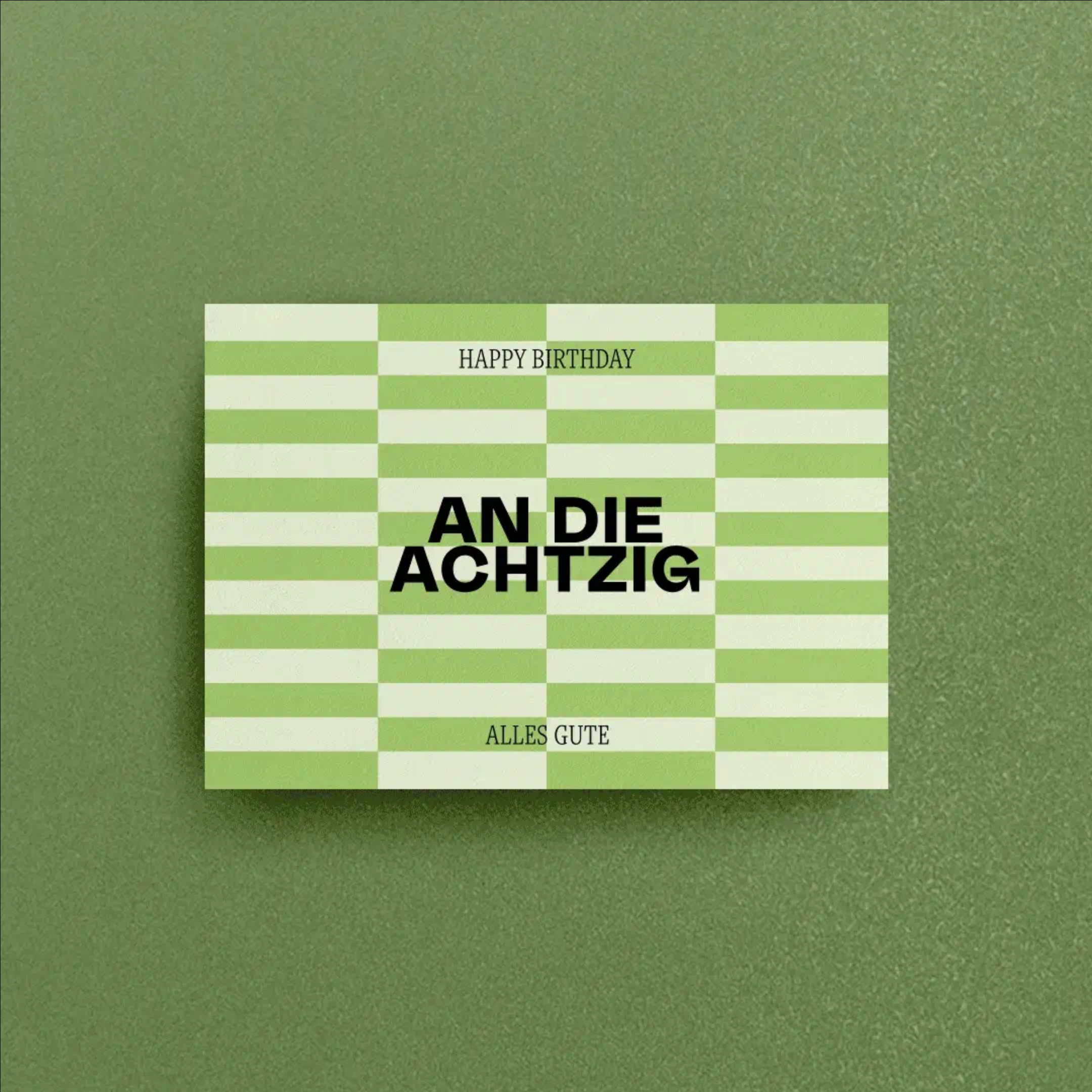 Postkarte AN DIE ACHTZIG