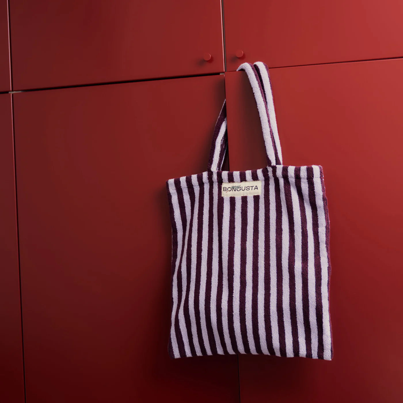 Frottee-Totebag WINE & LAVENDER BLUE