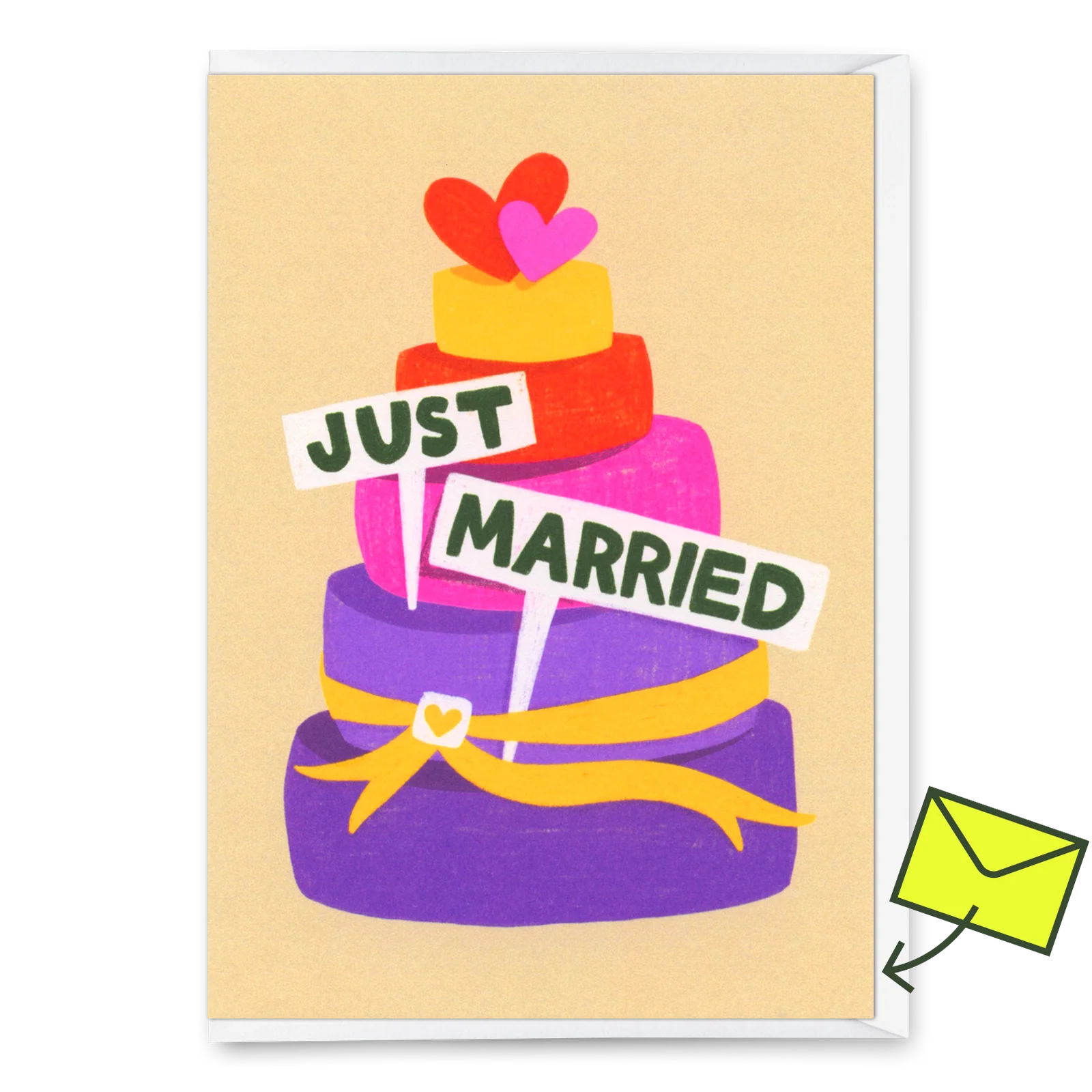 Grußkarte "Just married cake"