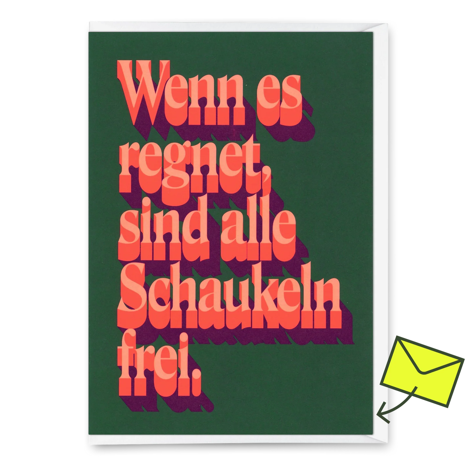 Grußkarte "Wenn es regnet"
