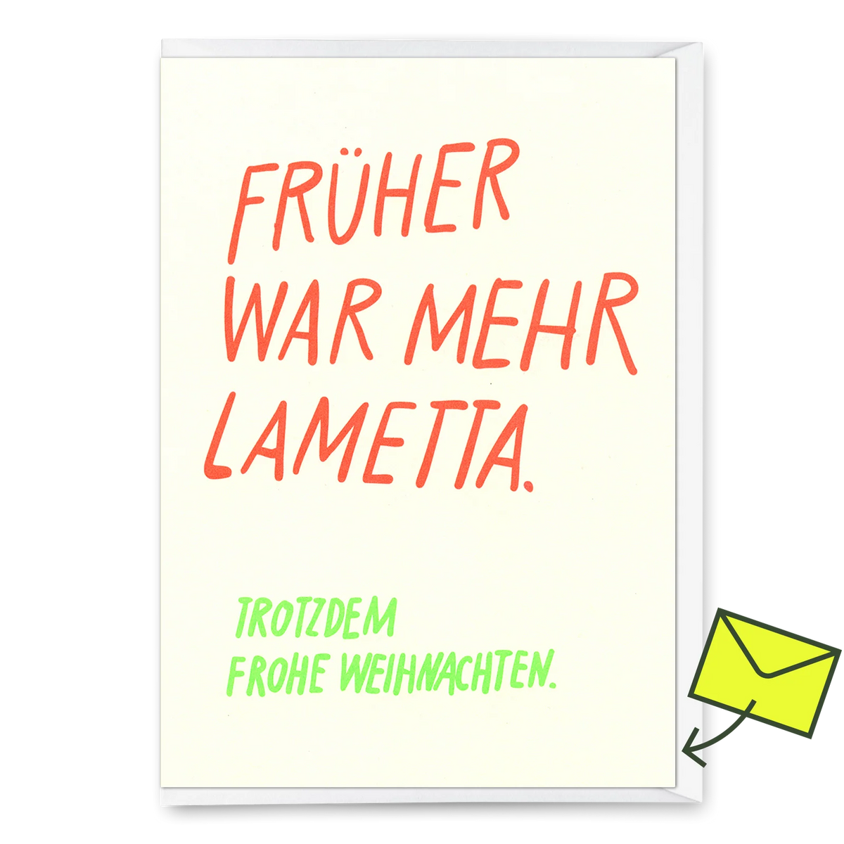 Grußkarte "Mehr Lametta"