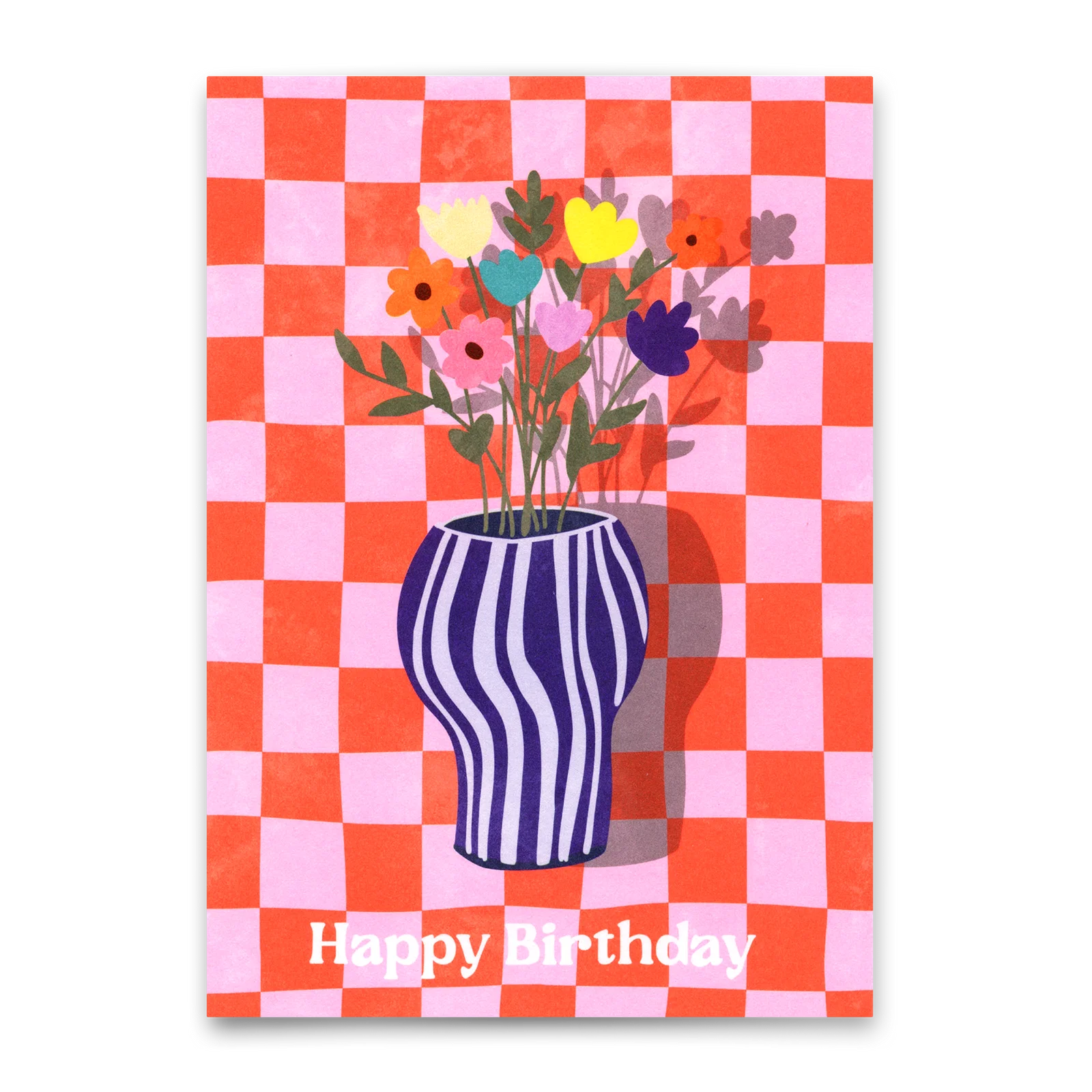 Postkarte "Happy Birthday Vase"