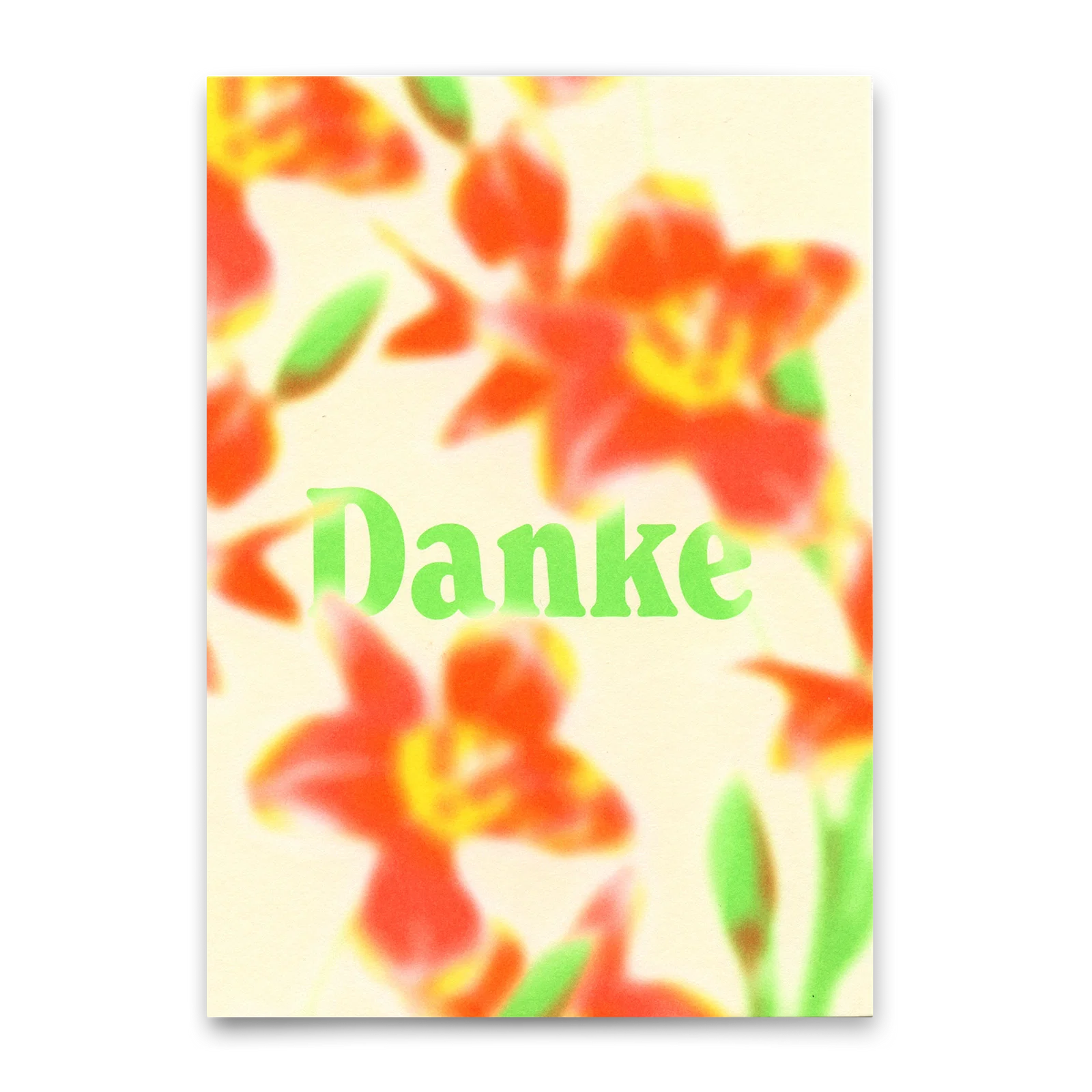 Postkarte "Danke Blurred Flower"