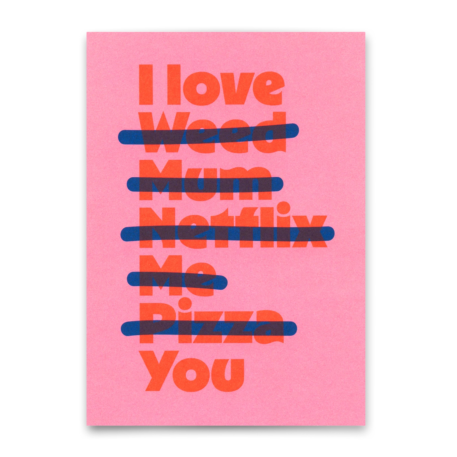Postkarte "I love ... you"