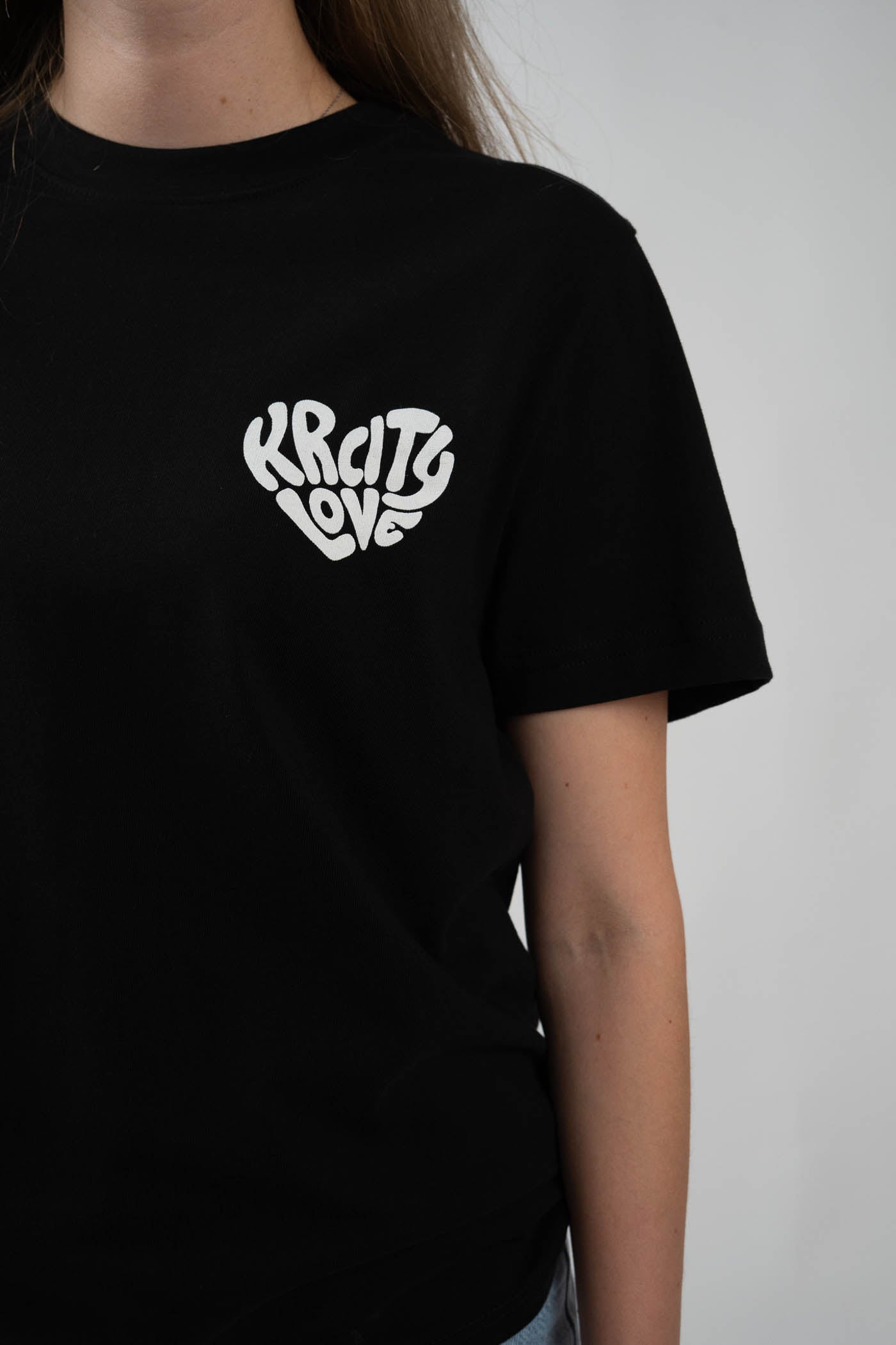 Krcity Love schwarz mit weiß - T-shirt