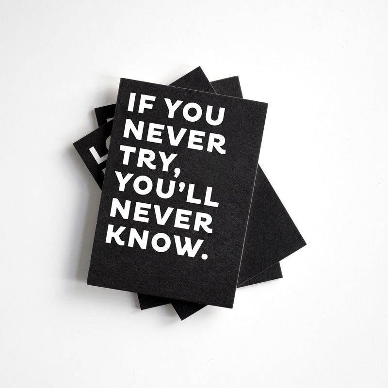 Postkarte If you never try, ...