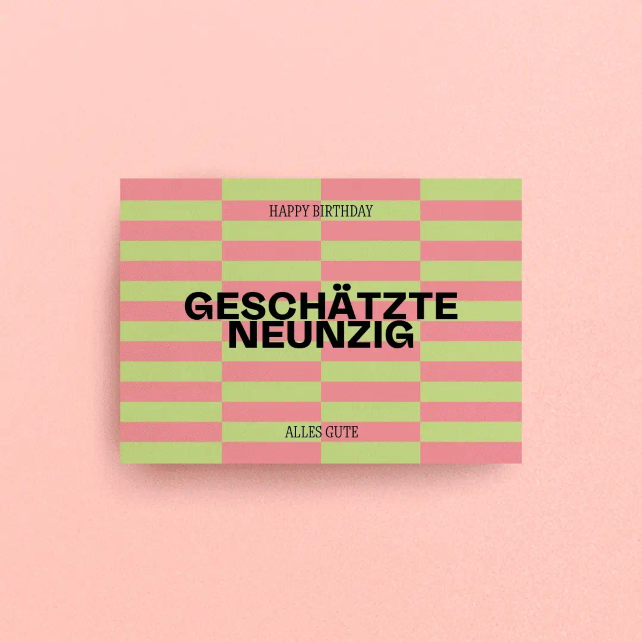 Postkarte GESCHÄTZTE NEUNZIG