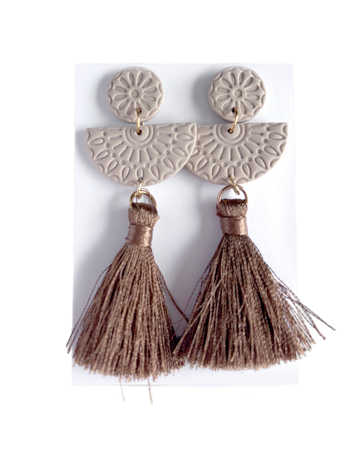 Ohrhänger Giselle Boho - beige