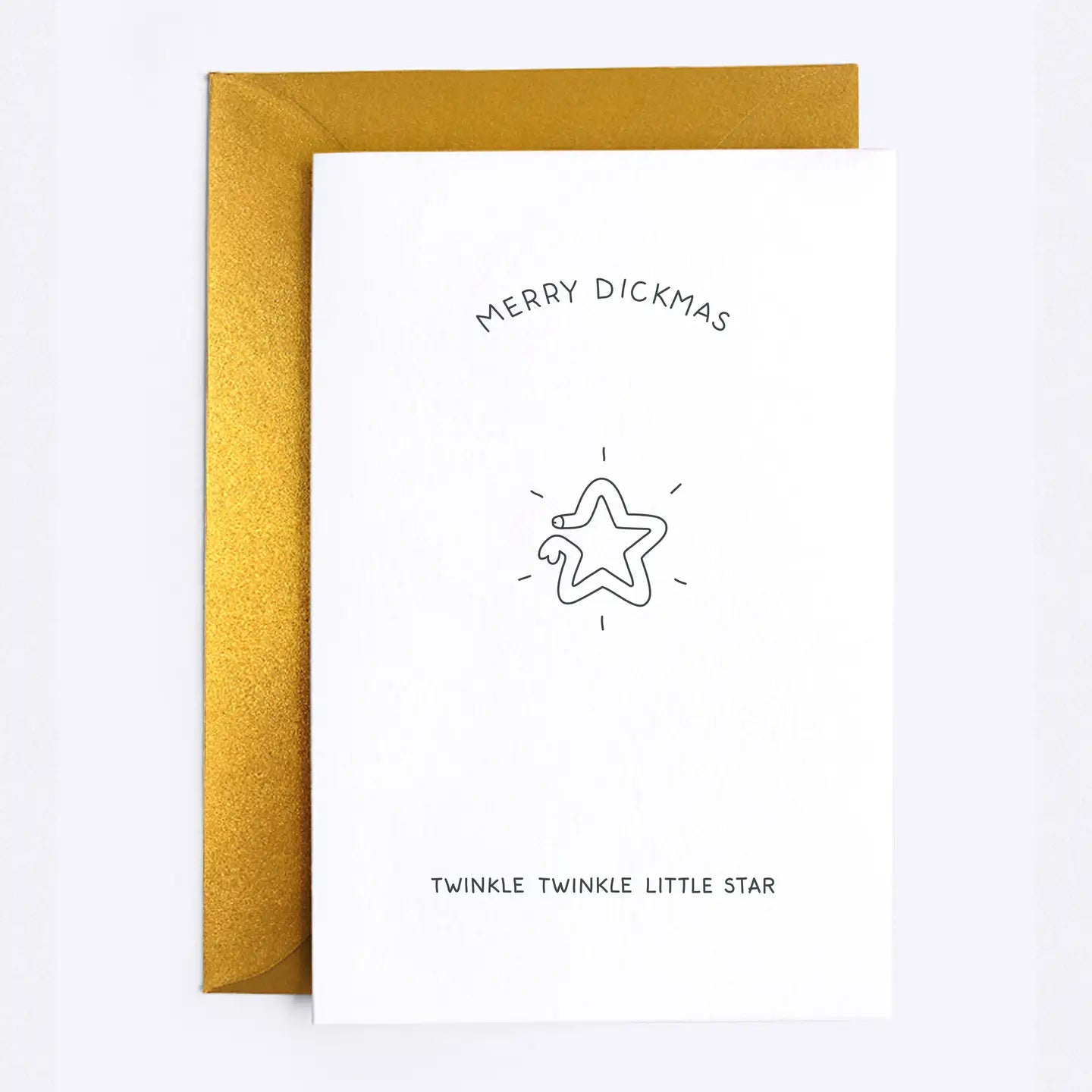 Grußkarte MERRY DICKMAS - TWINKLE TWINKLE LITTLE STAR
