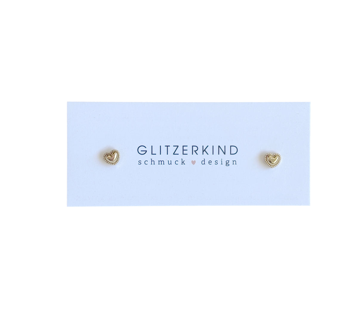 Ohrstecker Herz klein - gold