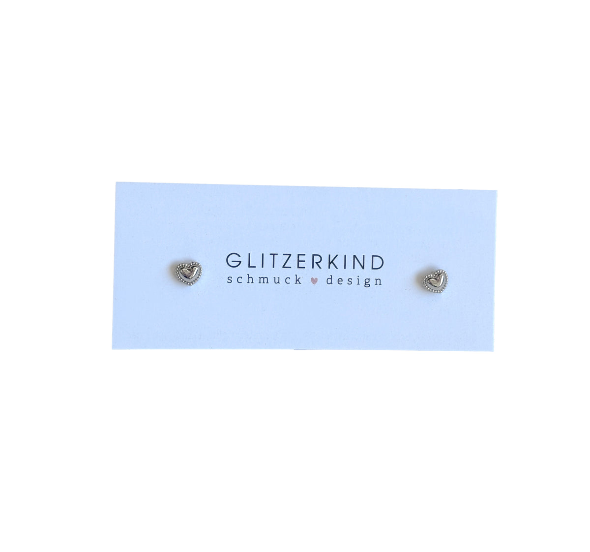 Ohrstecker Herz klein - silber