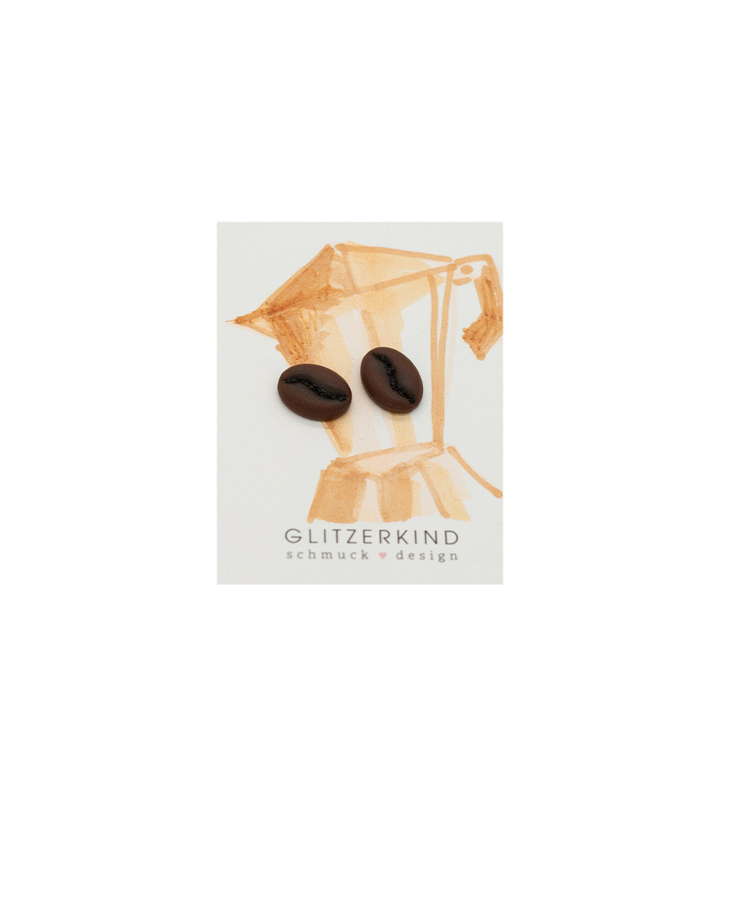 Ohrstecker Kaffeebohne