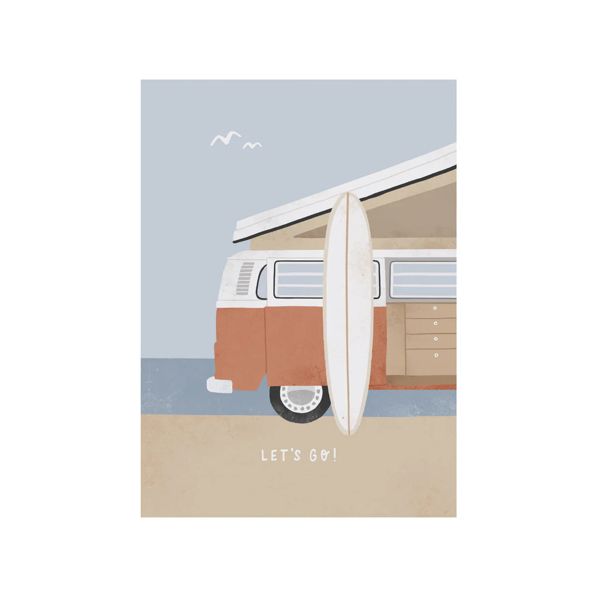 Postkarte Let´s go