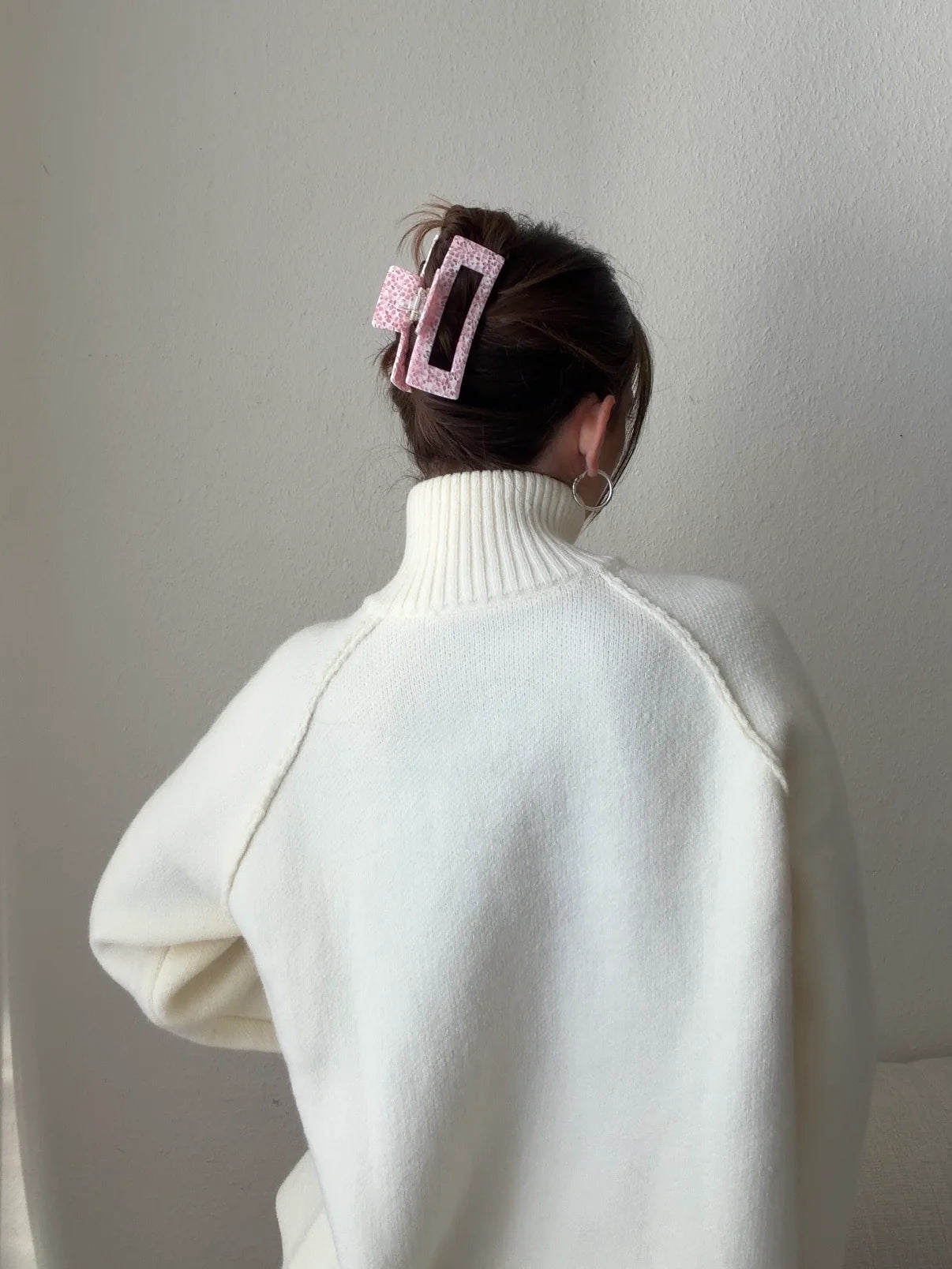 MILA CLIP - rosa gemustert