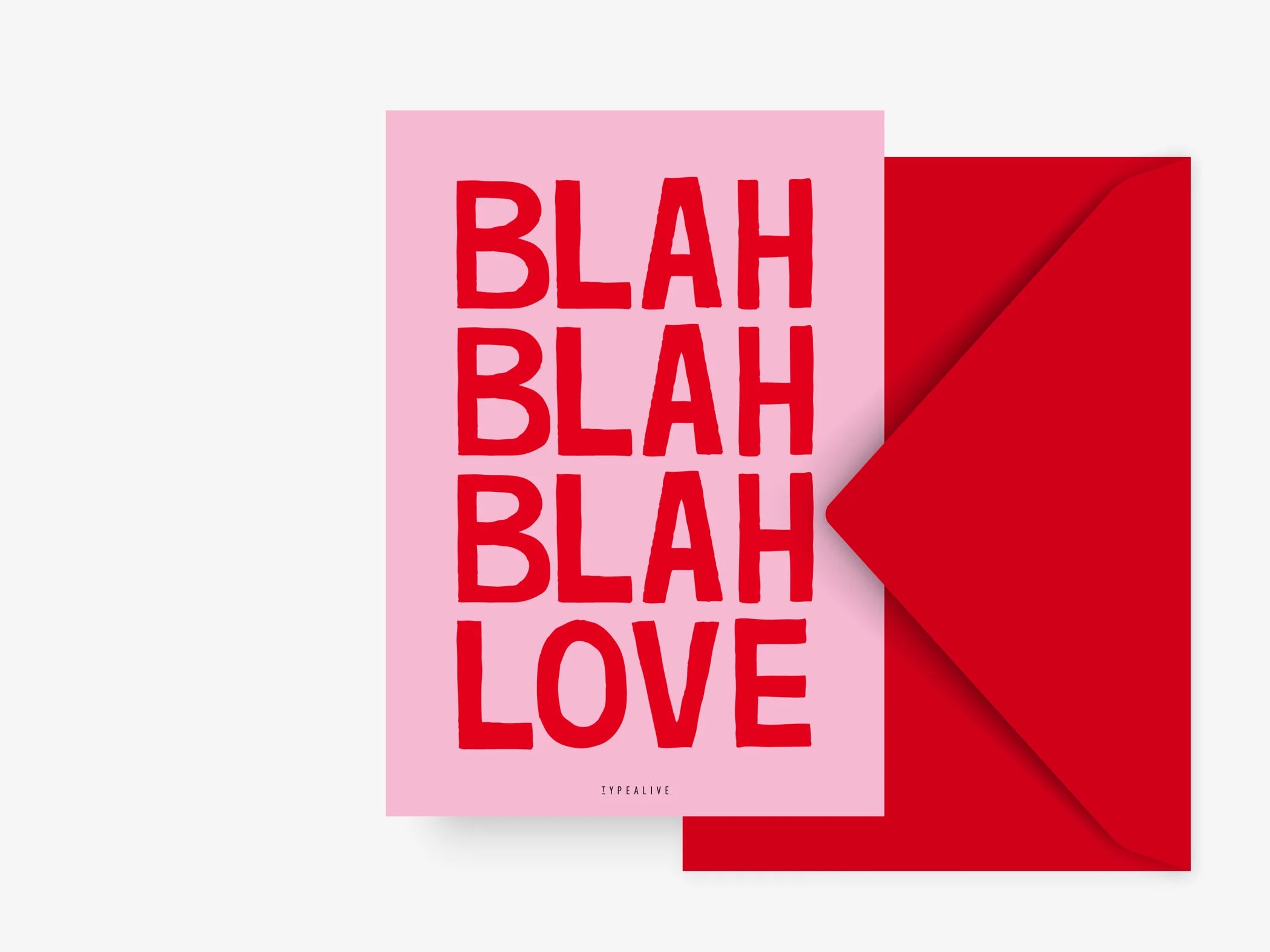 Postkarte Blah Blah Love