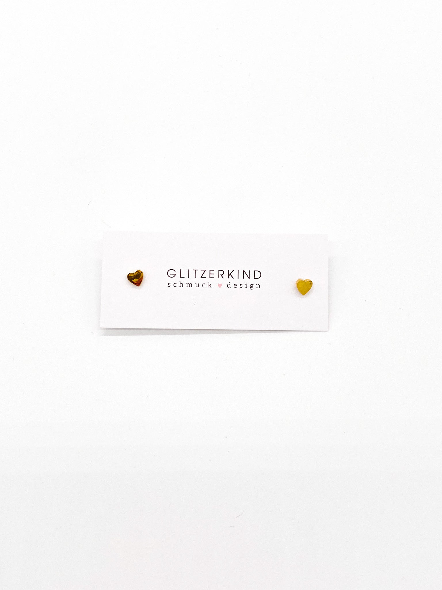 Ohrstecker Herz mittel gold