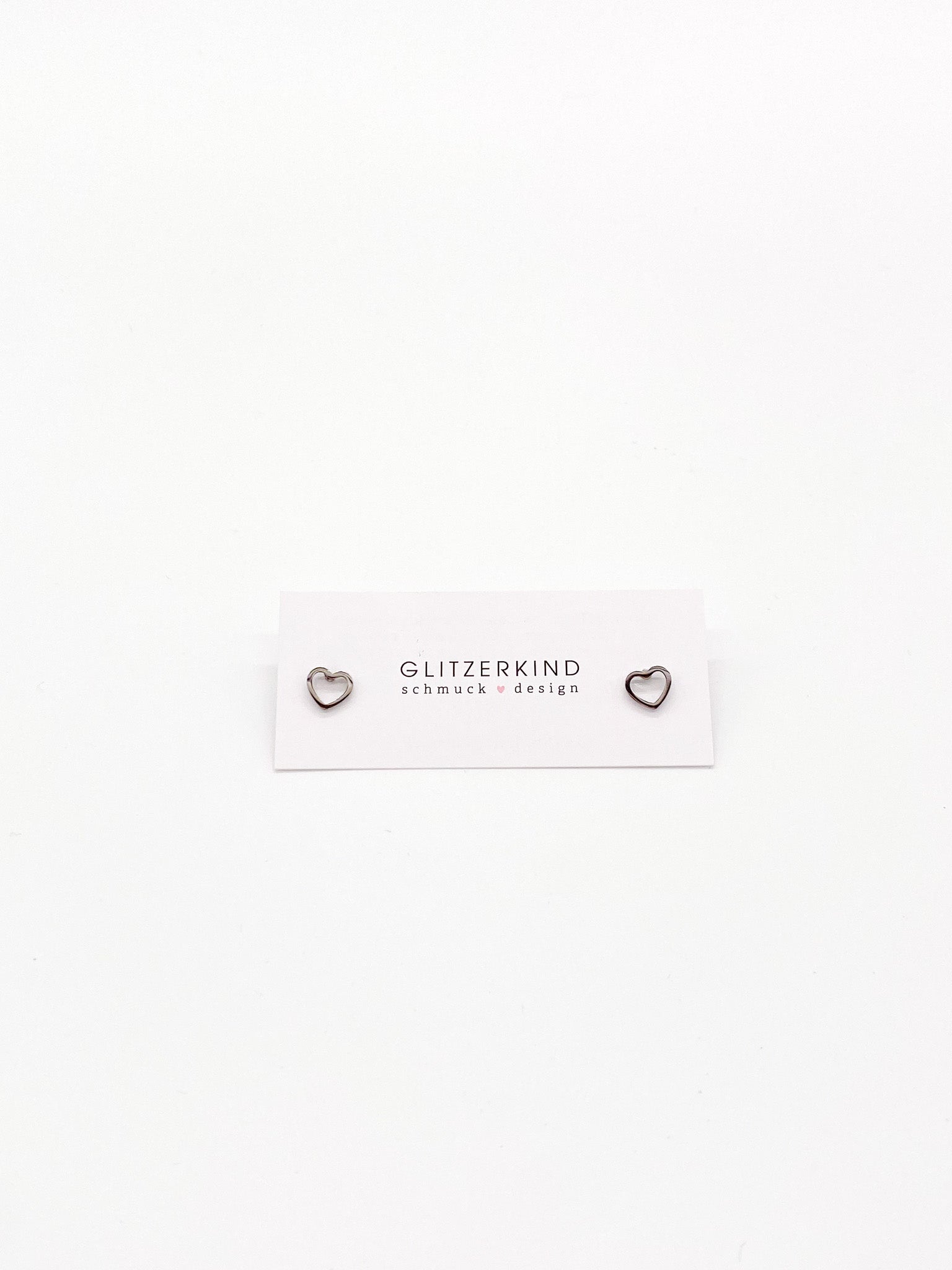 Ohrstecker Herz outline silber