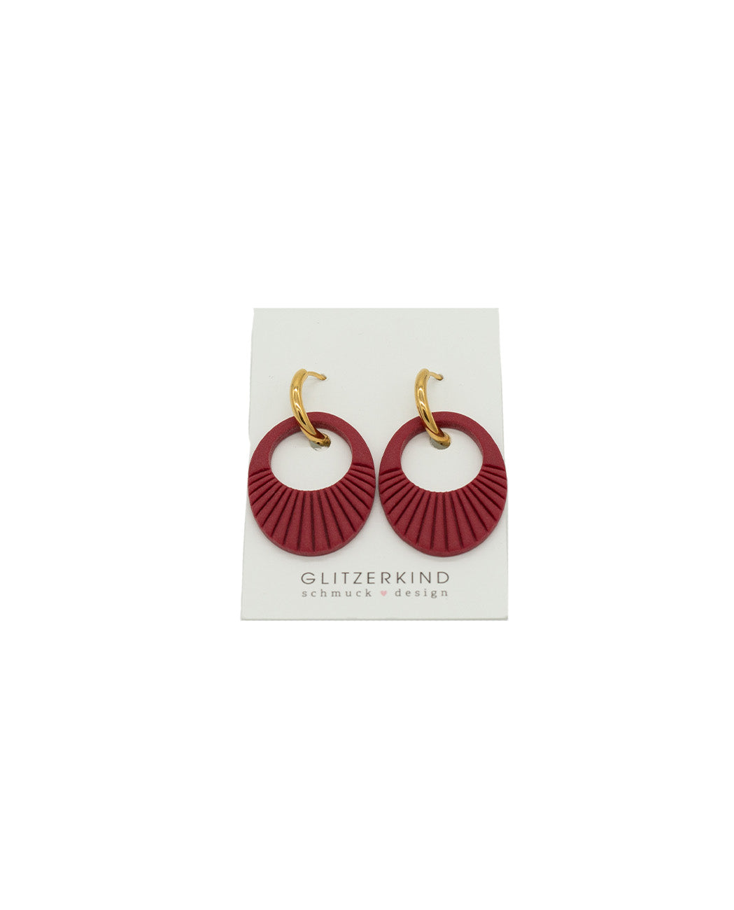 Creolen PAULA bordeaux (gold)
